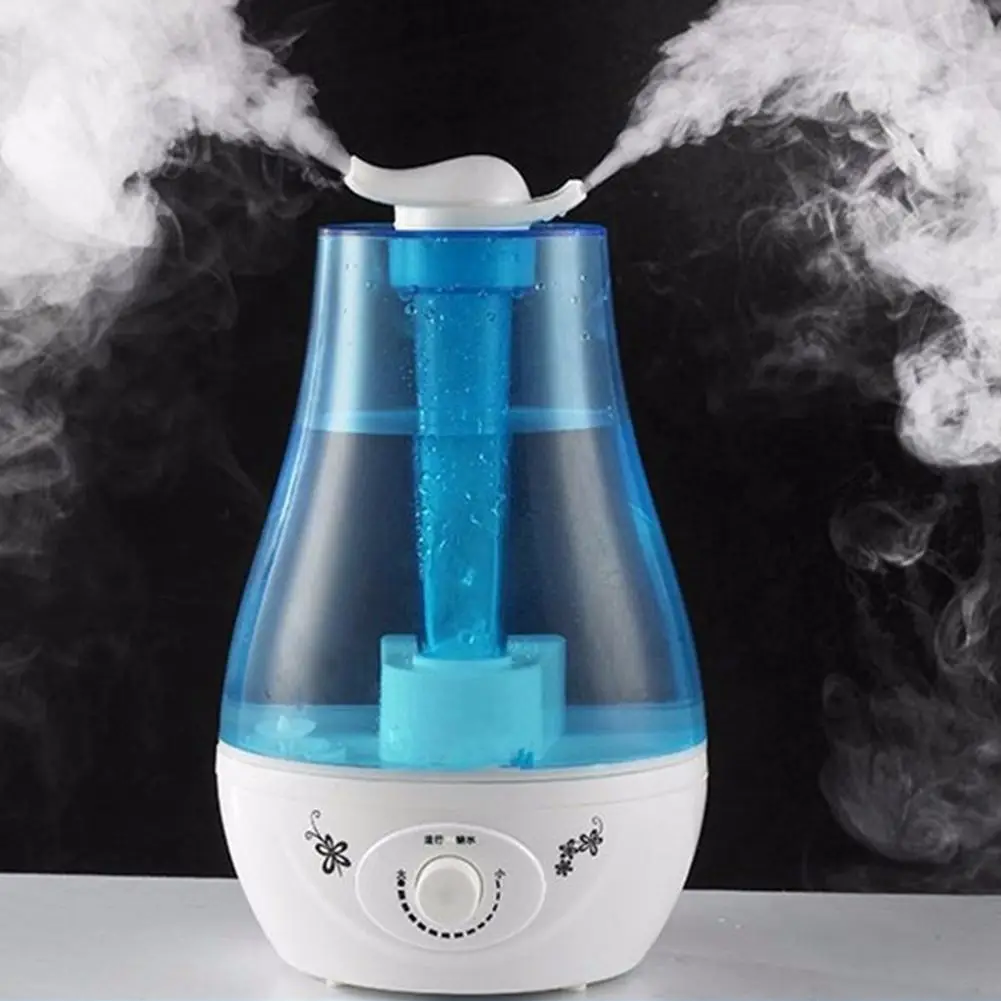 Double Spray Air Humidifier 3L Aroma Essential Oil Diffuser Ultrasonic with Wood Grain LED Lights electric aroma | Бытовая техника
