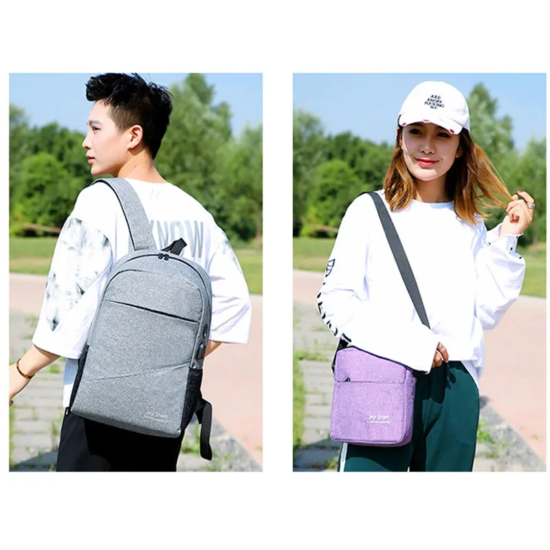 Вместительный мужской рюкзак с usb портом Противоугонный для ноутбука школьные