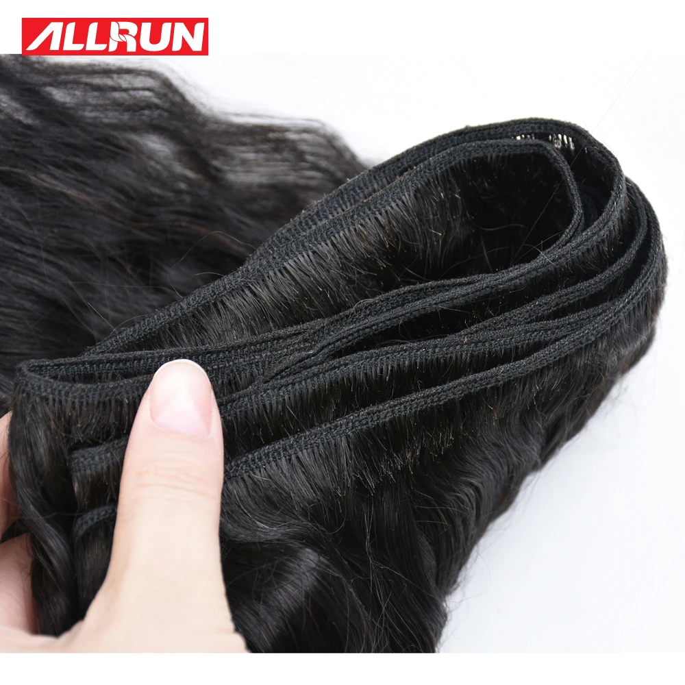 Allrun курчавые прямые волосы перуанские накладные 2/3 пучки с 13*4 синтетический fronme