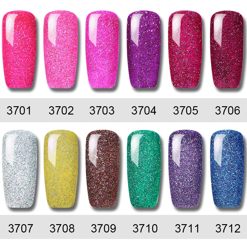 Фэйргло 10 мл неоновый УФ Гель лак для ногтей блестящий гель с блестками дизайна