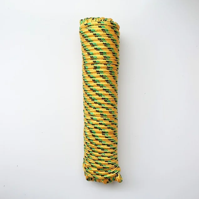 Yellow 3/8 в такой стране, как. X 100 футов. Сверхмощный Алмазный Плетеный полипропиленовый трос, ПП веревка для лодки, Парусная походная линия для одежды - Цвет: Yellow