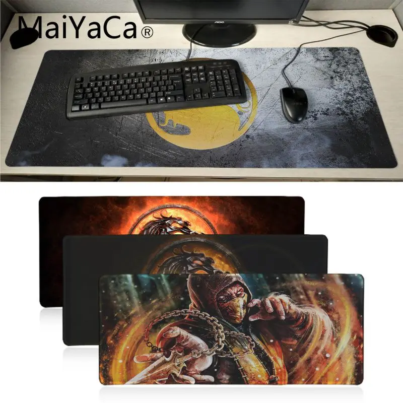 Резиновый коврик для мыши Maiyaca с логотипом mortal kombat настольная клавиатура в стиле