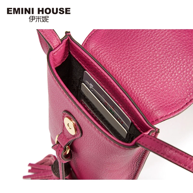 Эмини дом 8 цветов Сумки из кожи для Для женщин кисточкой Телефон девушки сумка