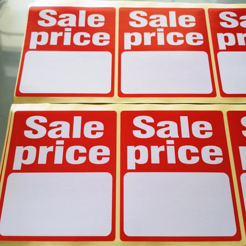 1000pcs/lot 76x89mm SALE PRICE TAG store sales promotion paper lable sticker, Item No. PD13