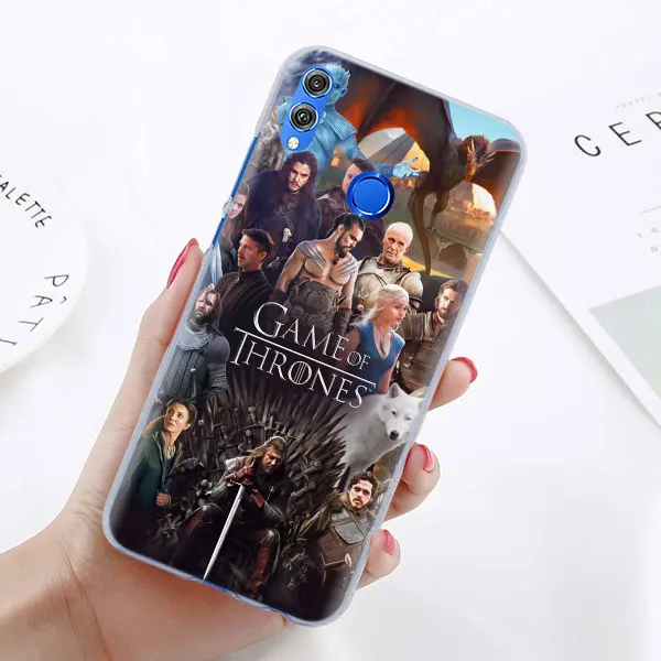 01 Чехол для телефона с изображением игры трона для huawei Honor 8X 8A Pro 8C 8S 9 10 Lite 20i Honor Play Y7 Y9, чехол - Цвет: 01