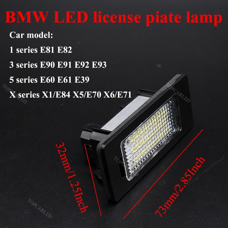 2 шт. светодиодные лампы для заднего номерного знака 18 светодиодов | Автомобили и