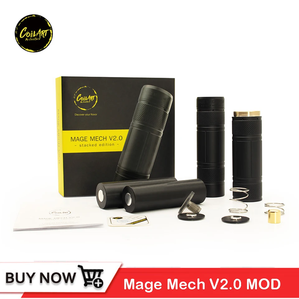 Оригинальный Coilart Mage Mech V2.0 Mod электронная сигарета Vape 510 нить 18650 аккумулятор mech