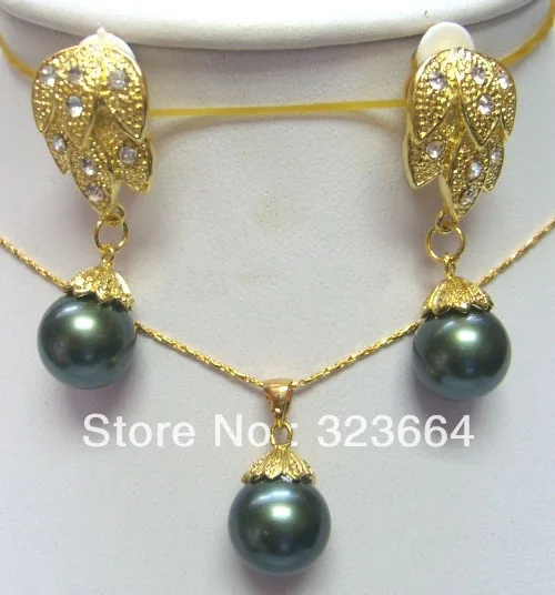 Черные жемчужные серьги с подвеской и кристаллами GP | Украшения аксессуары