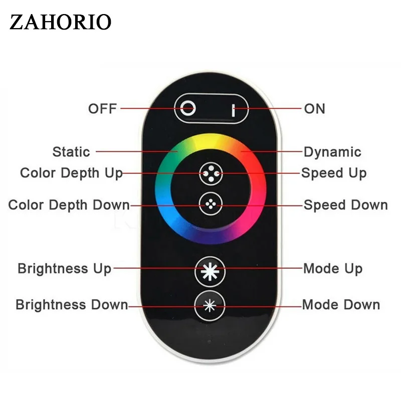 DC12V 24V 18A RGB RF беспроводной пульт дистанционного управления сенсорной панелью