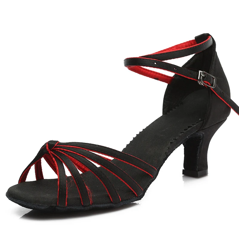 5CM BlackRed Новинка; женские туфли для латинских танцев; женская обувь для танцев на шесте; туфли для бальных танцев на каблуке 7 см и 5 см; женская обувь для бальных танцев - Цвет: 5CM BlackRed