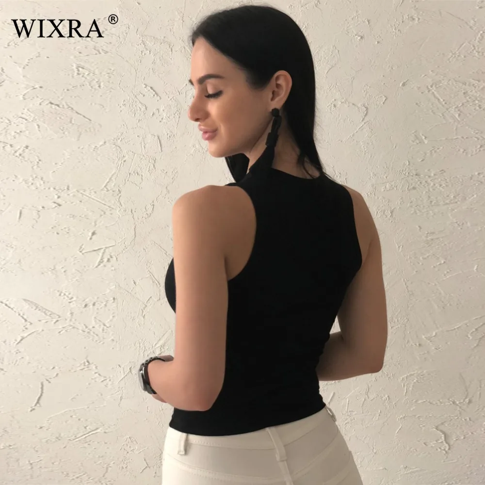 Женский топ на бретельках Wixra базовый хлопковый в черно белую полоску один размер