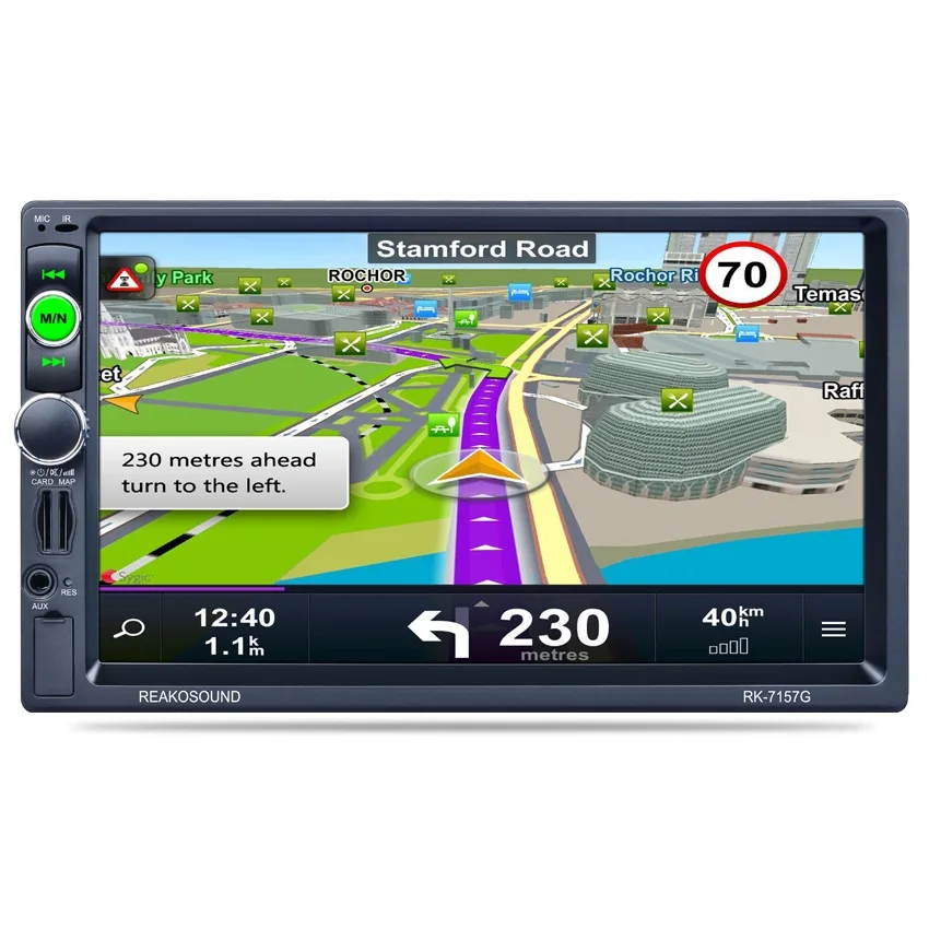2 Din 7 дюймов HD gps автомобильная навигация 800 МГц FM/8 ГБ/DDR3 карты для России/Беларуси Европа/США+ Канада грузовик Satnav Camper Caravan - Размер экрана, дюймов: 7"