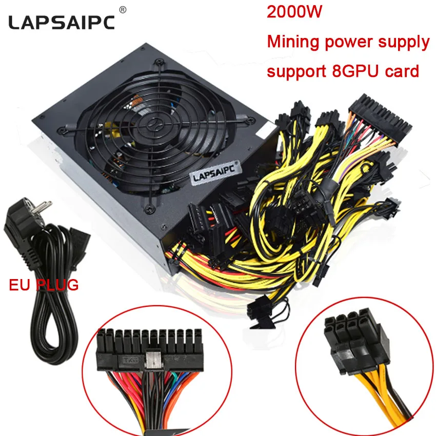 Lapsaipc 2000 Вт Шахтер Питание для S9 S7 L3 также буровая установка машина Поддержка 8