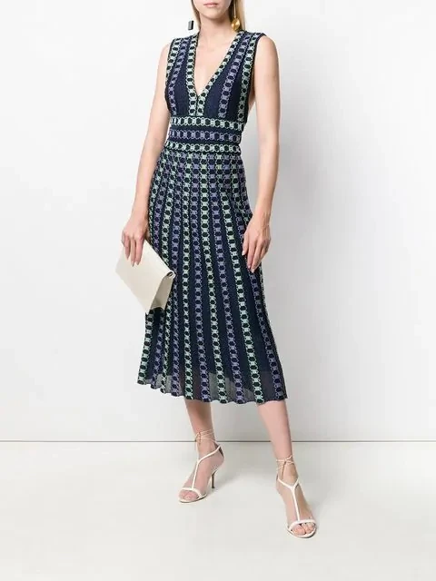 

2019 New Women Patchwork dress V-neck sleeveless Vestido Celebrity Evening Party Bodycon bandage dress wholesale