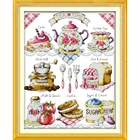 Набор для вышивки крестиком из экологически чистого хлопка с надписью Eternal Love Christmas Tea Time (2), 11 карат