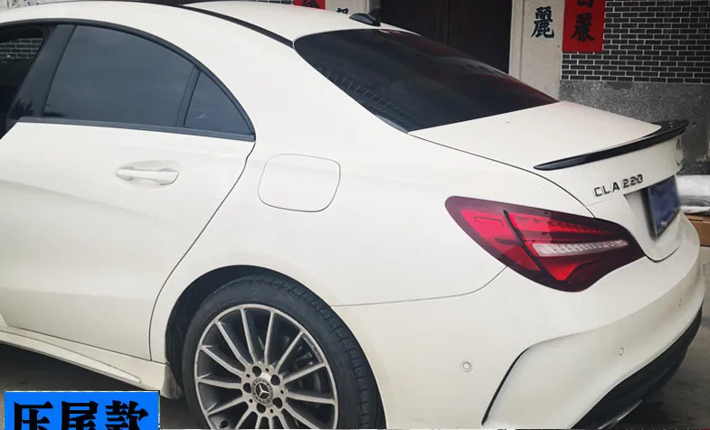 Для Benz CLA W117 спойлер 2013 2017 Высококачественный ABS Материал заднее крыло автомобиля