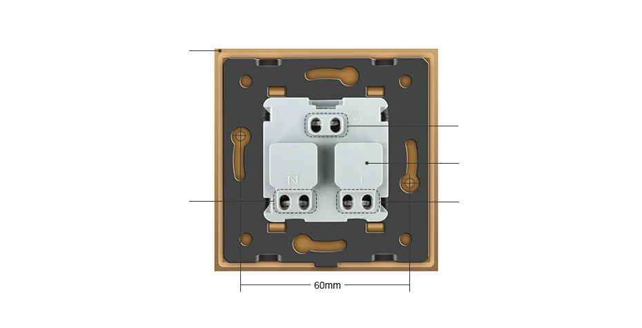 Livolo новая настенная розетка, французская стандартная розетка, C7C1FRWF, 4 цвета стеклянная панель, 100~ 250 В 16A, с водонепроницаемой крышкой, без логотипа
