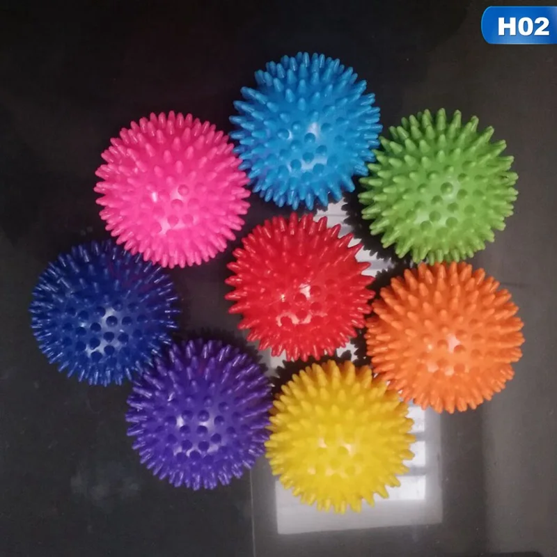 7.5cm random 1 шт ПВХ шарики для массажа рук триггер Точка Тренировки захват игрушечный мяч Портативная Игрушка Мяч мышцы Релакс для детей цвет случайный - Цвет: 7.5cm random