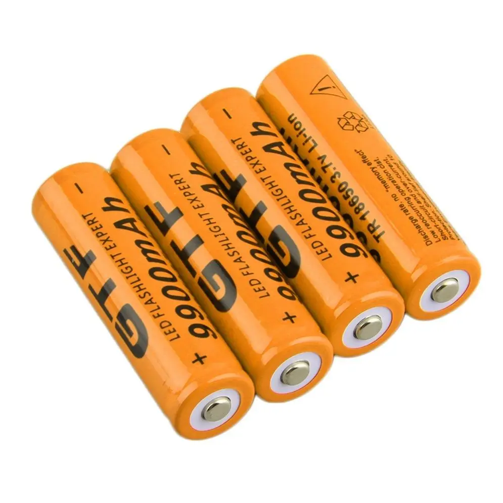 4 шт. литий ионные аккумуляторы 3 7 в 9900 мАч|battery charger|li-ion batterygtf 18650 |