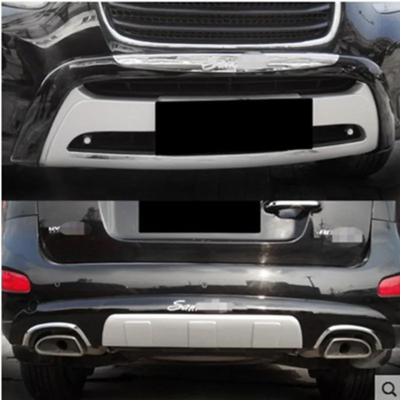 Высокое качество пластик Передний+ Задний бампер протектор для hyundai Santa Fe 2010 2011 стайлинга автомобилей