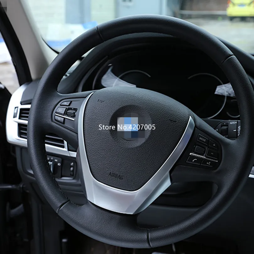 ABS Хромированная накладка на руль наклейки для BMW X3 X4 X5 F15 F25 F26 2014 2018 автомобильный