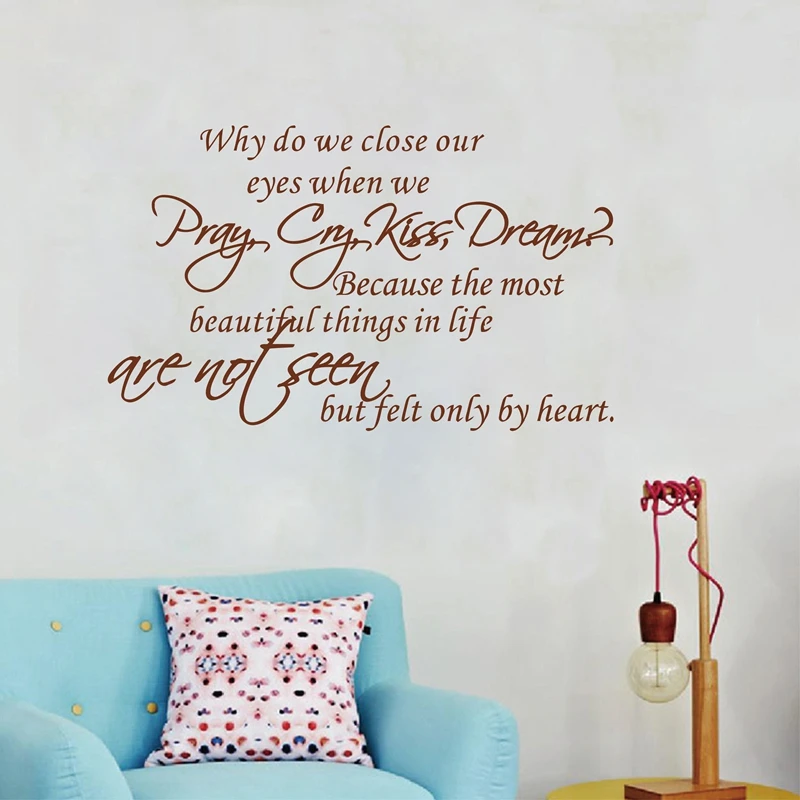 Самая красивая вещь в жизни... Настенные наклейки с надписью only by heart|wall quotes|wall decor