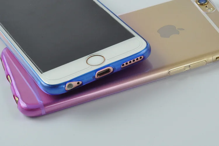 Чехол для iPhone 6 Plus прозрачный градиентный цветной чехол из ТПУ защитные