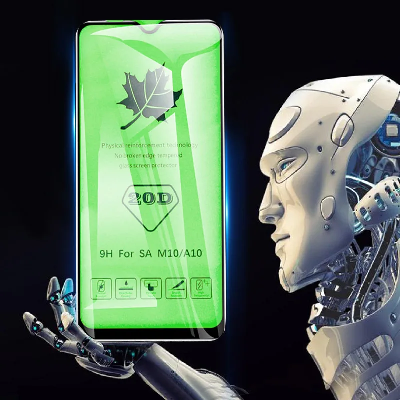 Полностью покрывающее закаленное Стекло пленка для samsung Galaxy note10 A10 A20 A30 A40 A50 A70 M30 A80