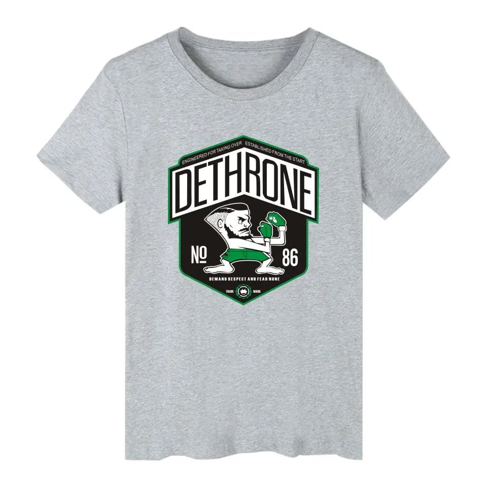 Dethrone Conor McGregor Dublin футболка для мужчин, модная мужская футболка с коротким рукавом, брендовая качественная хлопковая футболка, топы, быстрая