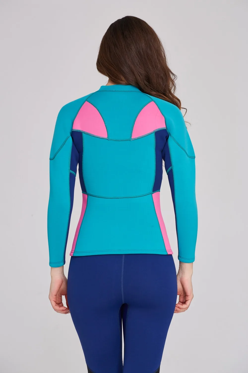 Женский гидрокостюм с длинным рукавом 2 мм черная Неопреновая куртка для