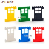 12suitlot diy building blocks door and window 6color special part bricks size compatible with brands kids toys educational