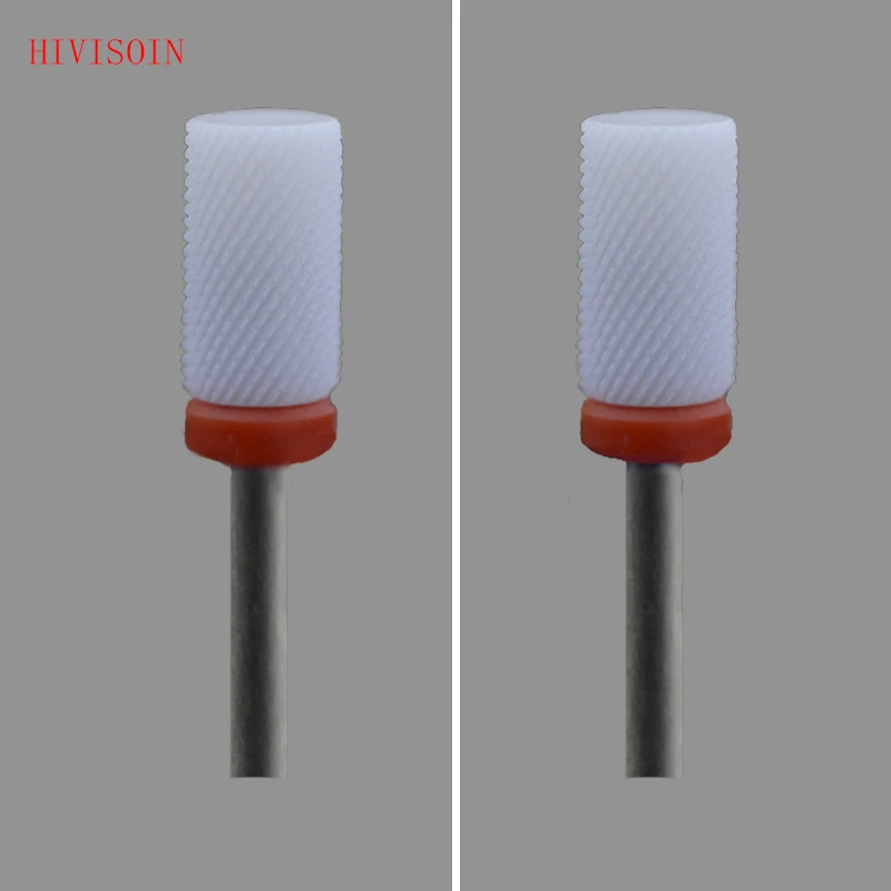 

2 Pcs/Lot White Ceramic Nail Drill Bit - Small Barrel Bit - F (0093.060)