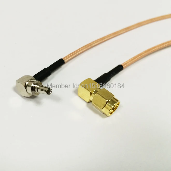 

Новый беспроводной модем кабель SMA штекер правый угол К CRC9 правый угол RG316 кабель по оптовой цене быстрая Доставка 15 см 6"