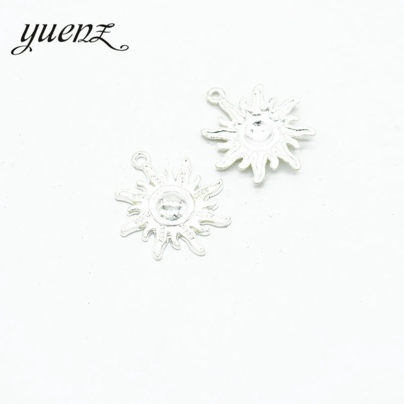 YuenZ 10pcs Antique silver Plated sun Charm Pendants Jewelry Diy Accessories Making DIY Findings L201 | Украшения и аксессуары
