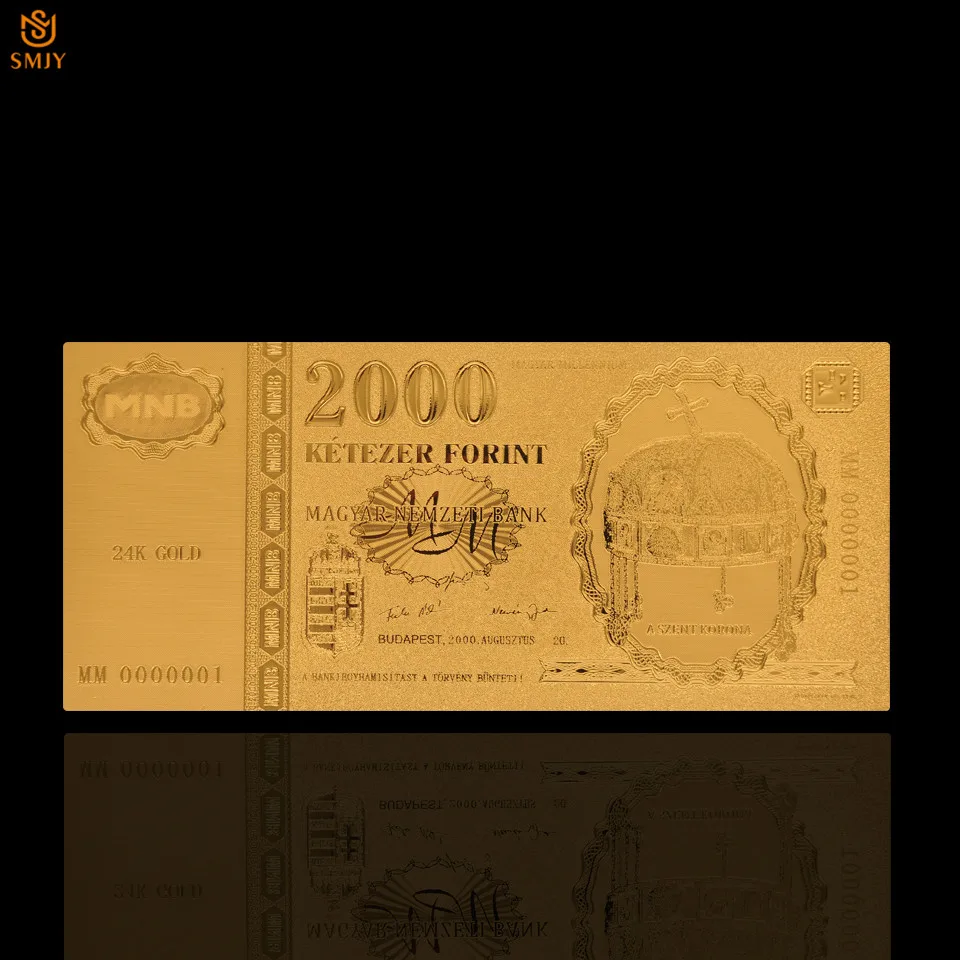 Коллекция позолоченных банкнот 10шт./лот Венгрия 2000 Forin | Дом и сад