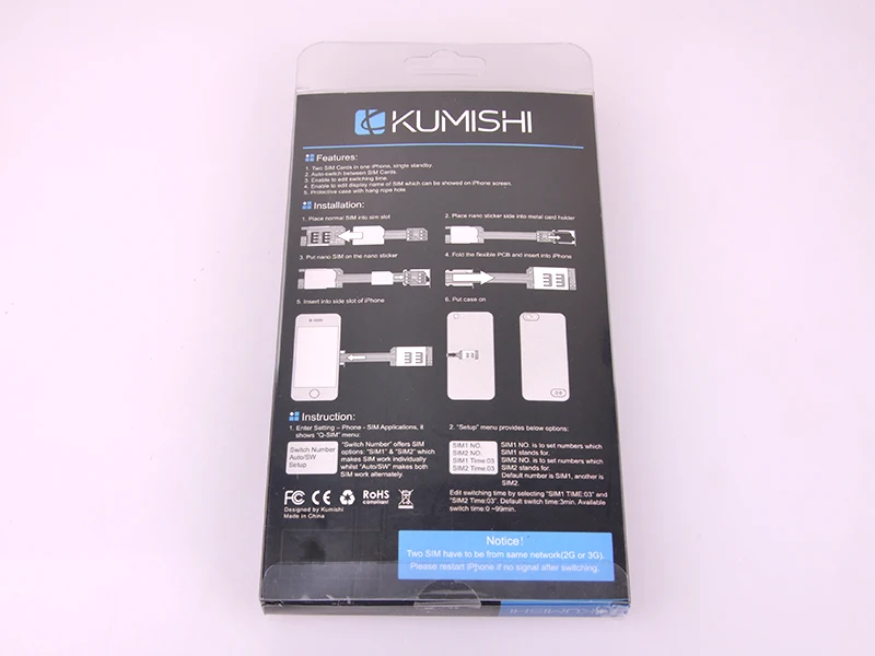 KUMISHI Mobie Телефон Nano Dual Sim-карта Адаптер Конвертер Задняя Крышка чехол для iphone 6 Plus SIM