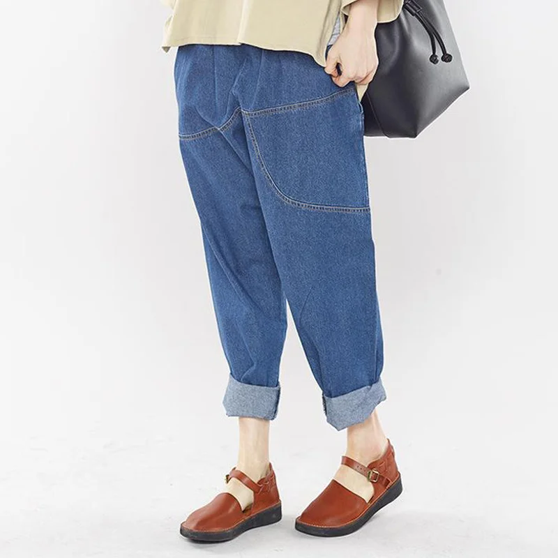 Женские джинсы новинка 2019 летние джинсовые шаровары бойфренды женские с высокой