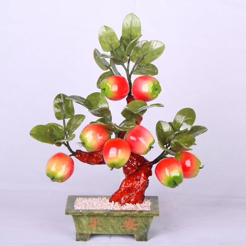 

The 8 big apple tree jade jade pot ornaments crafts jewelry wedding gift Home Furnishing living room