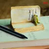 Z11710A Повседневная коллекция мини милая сова с книгой смолы ремесло миниатюрный Сказочный Сад Декор Фигурка животного мох декорация для террариума - Цвет: Z11710A