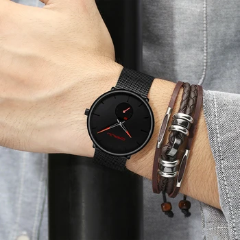 NEW Fashion Waterproof Watches For Men Slim Quartz Men's Watch Top Brand CRRJU Casual Business Mens Wrist Watch Male Clock gift Other Image