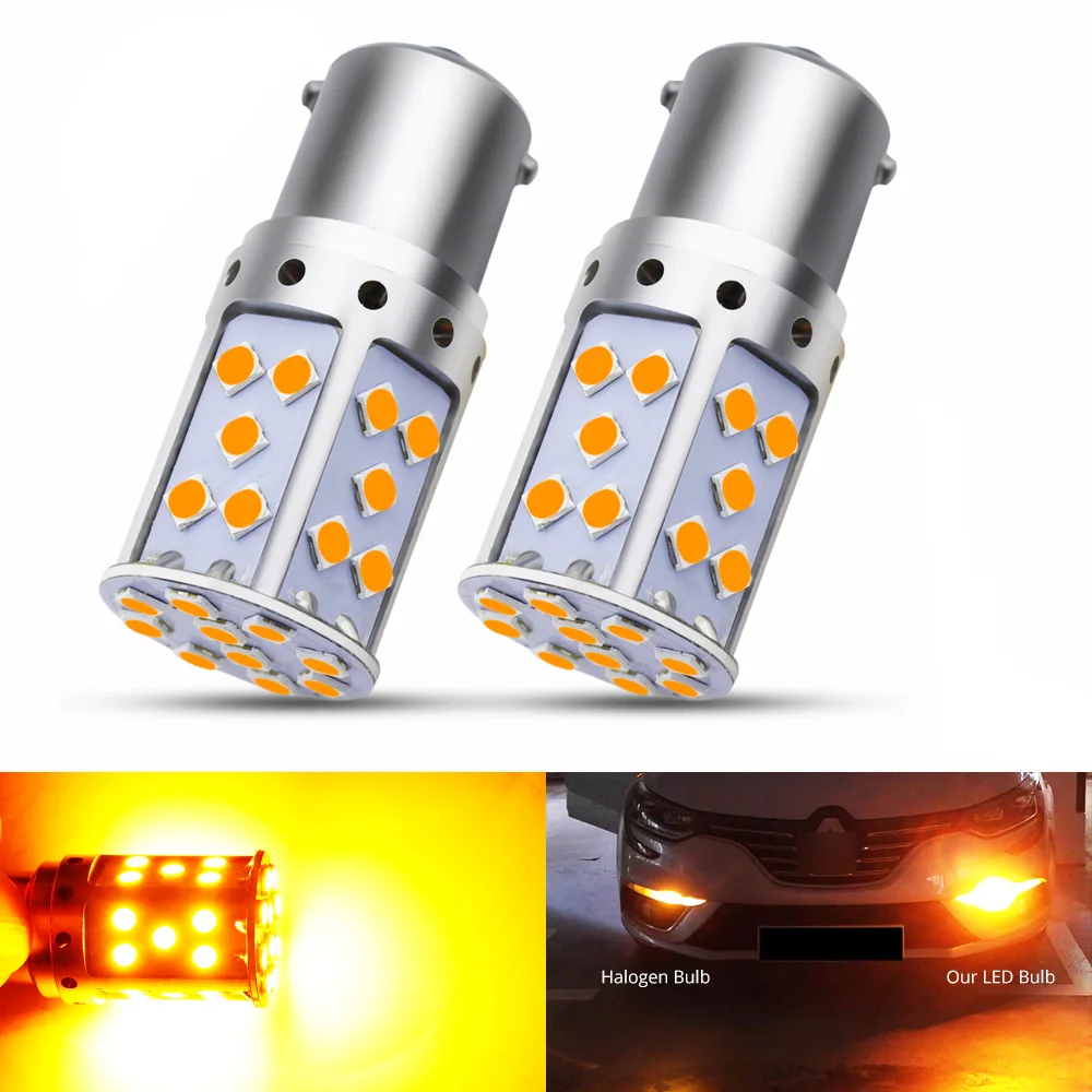 

2pcs 1156 P21W BA15S LED Bulbs 35 Chips 3030 SMD LED Bulb 15W For Auto Reverse Lights Car Turn Signal Brake Light Lamps 9-30V
