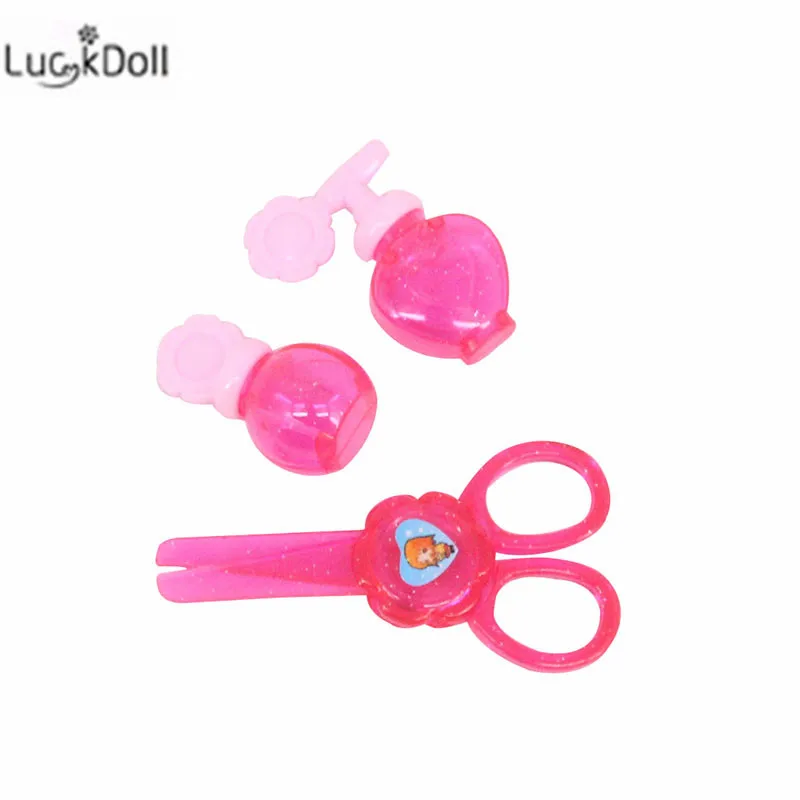 LUCKDOLL Новый розовый набор для стрижки 3 набора ножниц + флакон духов ошейник