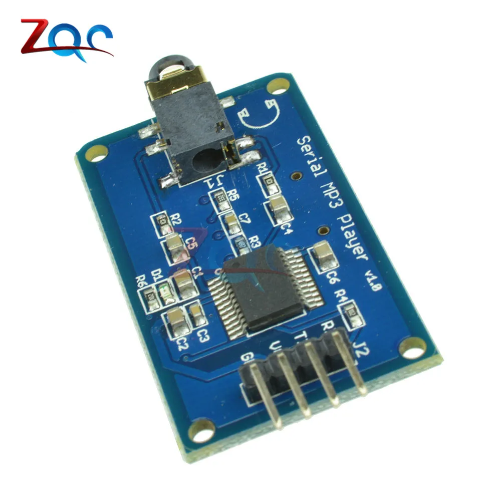 YX5300 UART TTL Serial Control MP3 Music Player Module Support MP3/WAV Micro SD/SDHC Card for Arduino/AVR/ARM/PIC 3.2 -5.2V DC |
