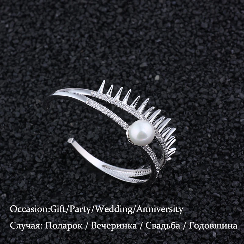 Роскошный дизайн круглые браслеты с имитацией жемчуга инкрустированный кластер