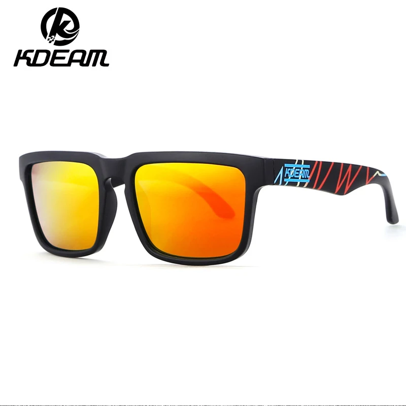 Мужские и женские поляризационные солнцезащитные очки KDEAM квадратные для