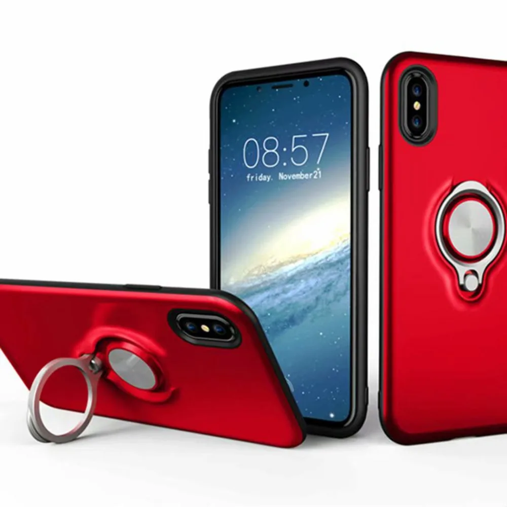 Hide Ring Stand Holder Phone Case For iPhone X XS MAX XR 11 8 7 6 6S Plus Car Magnet Back Cover Pro Coque | Мобильные телефоны и