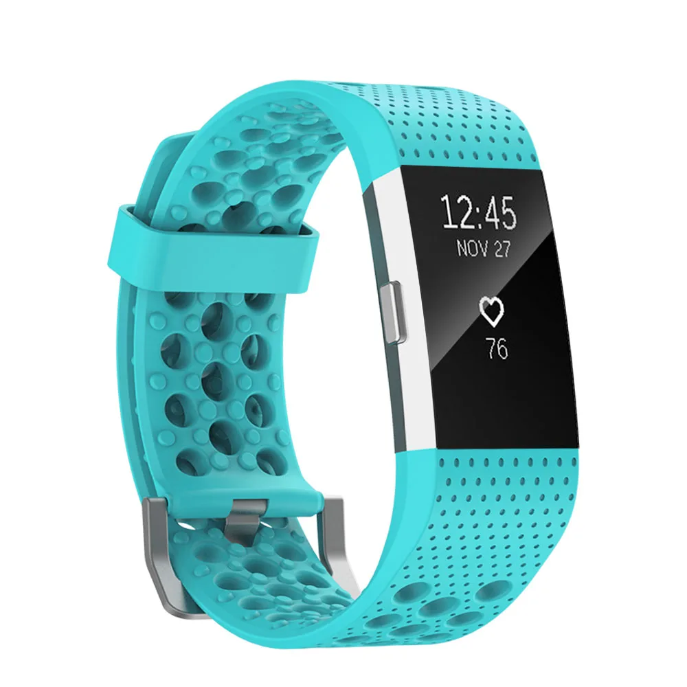 Ремешок (C2TQ) для часов Fitbit Charge 2 мягкий спортивный Воздухопроницаемый браслет