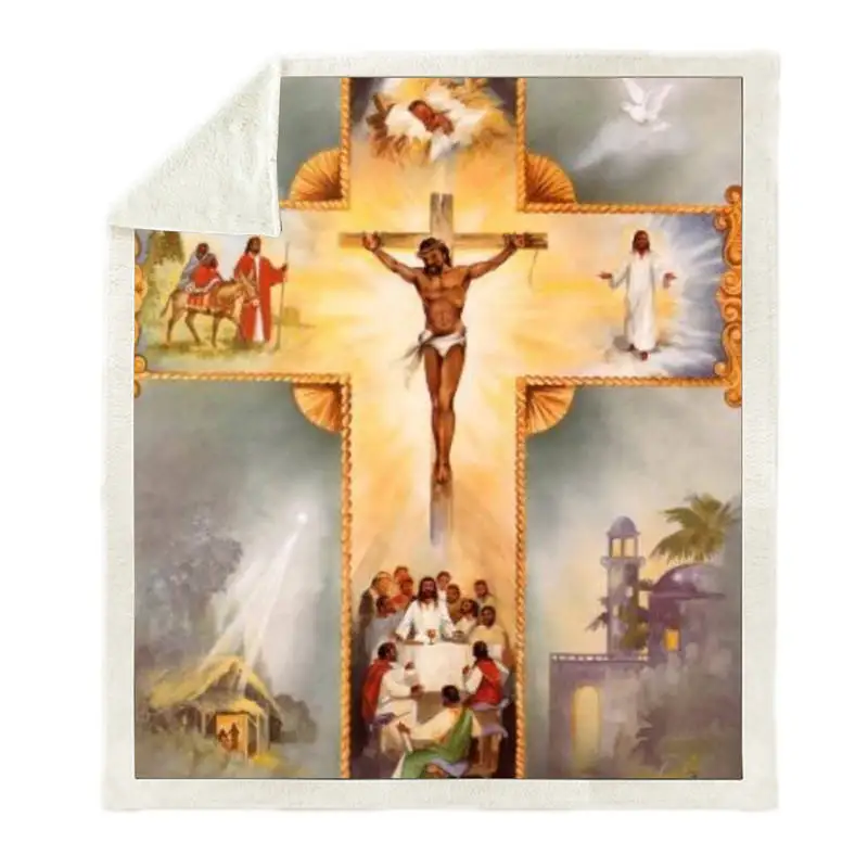 Religion Jesu 3D печать одеяло на искусственном меху диван диване Туризм пикника обратно в школу одеяло покрывало постельные принадлежности пледы флис взрослых одеяло