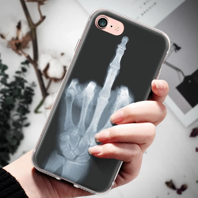 Для Iphone 4, 4S, 5, 5S, SE, 6, 6 S, 7, 8 Plus, X, XR, XS Max, TPU, мягкая задняя крышка, крутой, персональный, уличный, с рисунком черепа, силиконовый чехол для телефона