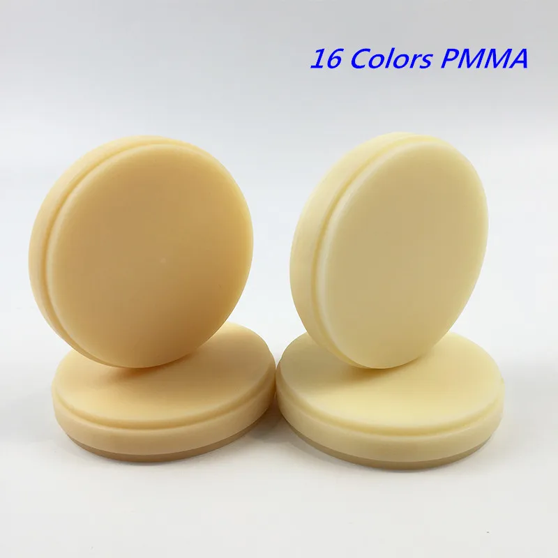 6 Pieces OD98*18mm/20mm/22mm/25mm Open System Dental PMMA Puck Discs for Temporary Crowns 18 Colors